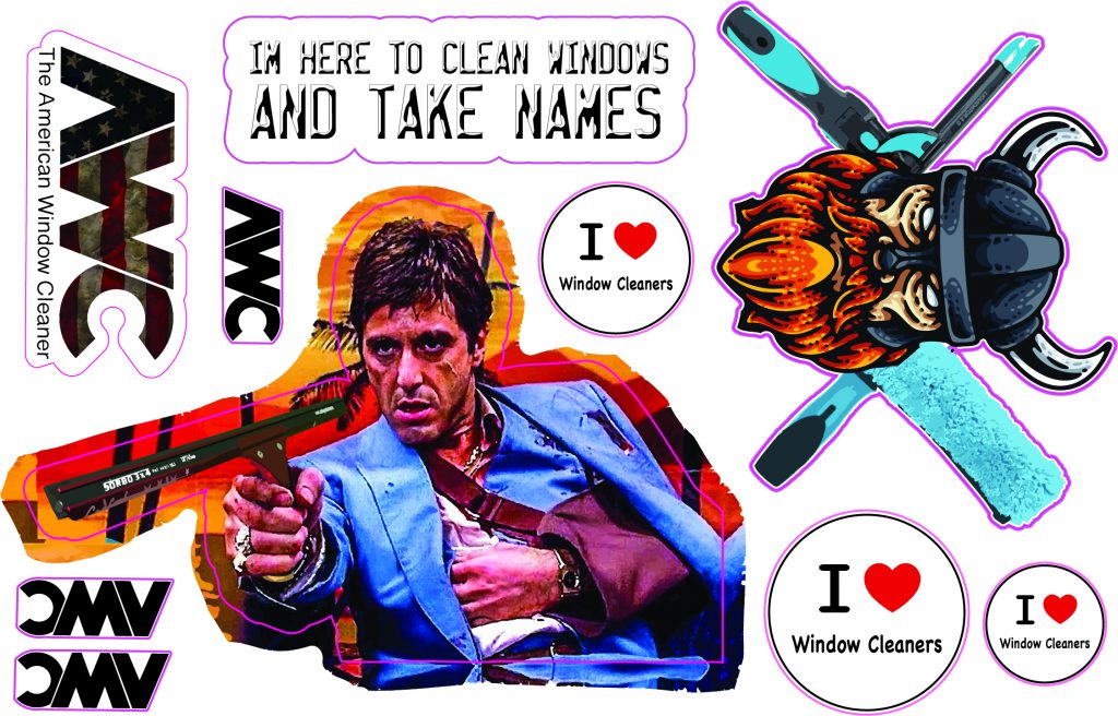 Window Cleaner Sticker Pack August 2023 Sticker Sheet - American Window Cleaner Magazine